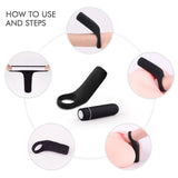 S106_Time Delay Vibrating Cock Ring Massager Silicone Sex Toys Quiet USB Charged Penis Rings Vibrator