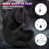 S417-2_silicone sex toys cock ring Black penis sleeve enhancement sex toy adult vibration sex toy cock ring for men