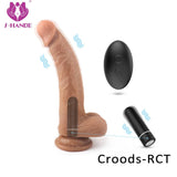 S206-2_Realistic dildo factory pump for penis with belt sex toys dildo vibrating dildos vibrator for women【S206-2】