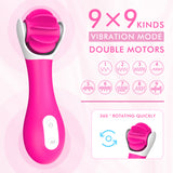 S148_Silicone Electric Adult Sex Toy Vibrating Rotation Licking Tongue Dildo Vibrator for Woman Sex Products USB Charging【S148】