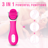 S148_Silicone Electric Adult Sex Toy Vibrating Rotation Licking Tongue Dildo Vibrator for Woman Sex Products USB Charging【S148】