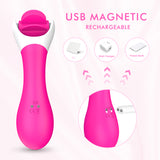 S148_Silicone Electric Adult Sex Toy Vibrating Rotation Licking Tongue Dildo Vibrator for Woman Sex Products USB Charging【S148】