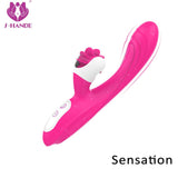 S196_usb rechargeable silicone tongue licking sex toy 360 degree vibrator stimulate clitoris g-spot tongue massage for women