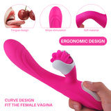 S196_usb rechargeable silicone tongue licking sex toy 360 degree vibrator stimulate clitoris g-spot tongue massage for women