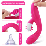 S196_usb rechargeable silicone tongue licking sex toy 360 degree vibrator stimulate clitoris g-spot tongue massage for women