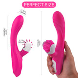 S196_usb rechargeable silicone tongue licking sex toy 360 degree vibrator stimulate clitoris g-spot tongue massage for women