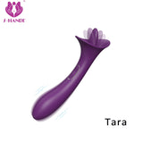 S427_Soft Silicone tongue licking massager Realistic Massager vibrator sex toy