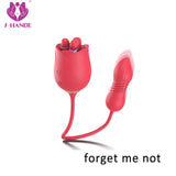 S475-7_rose vibrators adult toy women vibrating pink rose sex toy with tongue vibrator for female