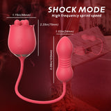 S475-7_rose vibrators adult toy women vibrating pink rose sex toy with tongue vibrator for female