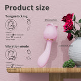 S361-2_Rose vibrator g spot red pink rose clitoral tongue vibrator g-spot rose vibrator for women【S361-2】