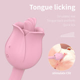 S361-2_Rose vibrator g spot red pink rose clitoral tongue vibrator g-spot rose vibrator for women【S361-2】