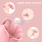 S361-4_Rose vibrator tongue rose sex toy【S361-4】licking stimulate masturbate adult toys massager For Women