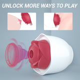 S372_Rose vibrator sucker rose sex toy【S-372】 oral licking stimulate masturbate adult toys massager For Women