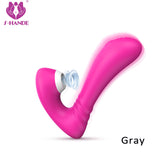 S146_Directly Supply Favourable【S-146】 Price 9 frequency silicone sucking Vibrator Dildo