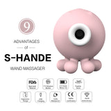 S066_Vibrator 9 Function【S-066】Clitoris Stimulator Vibrating Vaginal Suction Female Masturbator Sex Toy