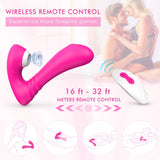 S146-2_Directly Supply Favourable【S-146-2】 Price 9 frequency silicone sucking telecontrol Vibrator Dildo