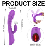 S027-5_Silicone Sex Products Clitoris Nipple Stimulator Women Adult Couple Sex Toys Vibrating Massage Mini Rabbit Vibrator【S027-5】