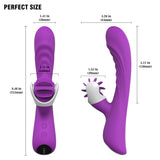 S076_Silicone Electric Adult Sex Toy Vibrating Rotation Licking Tongue Dildo Vibrator for Woman Sex Products USB Charging【S076】