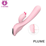 S079_Newest Design Pink Silicone Dual Motor g spot vibrator dildo rabbit vibrator sex toy dildo vibrator for women【S079】