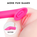 S137_usb rechargeable silicone licking sex toy vibrator stimulate clitoris tongue massage for women 【S137】