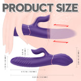 S142-2_Factory Supply Fashion Design 10 Frequencies Sex toy Woman Massage Rabbit Dildo Intelligent heating Vibrator【S142-2】