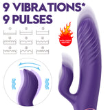 S142-2_Factory Supply Fashion Design 10 Frequencies Sex toy Woman Massage Rabbit Dildo Intelligent heating Vibrator【S142-2】