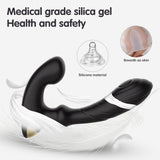 S300-2_Black telecontrol anal plug waterproof toys for women men with underwear vagina anal massage plug and prostatet vibration【S300-2】