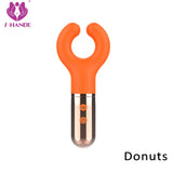 S351_Soft Medical grade silicone +ABS adult artificial penis massage penis vibrator orange toys sex adult【S351】