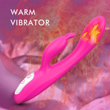 S103_Heated Vagina Sex Toy, g-spot and c-spot stimulating Rabbit Vibrator for women