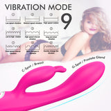 S103_Heated Vagina Sex Toy, g-spot and c-spot stimulating Rabbit Vibrator for women