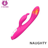 S103_Heated Vagina Sex Toy, g-spot and c-spot stimulating Rabbit Vibrator for women