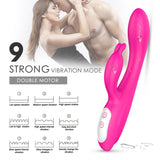 S103_Heated Vagina Sex Toy, g-spot and c-spot stimulating Rabbit Vibrator for women