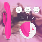 S103_Heated Vagina Sex Toy, g-spot and c-spot stimulating Rabbit Vibrator for women